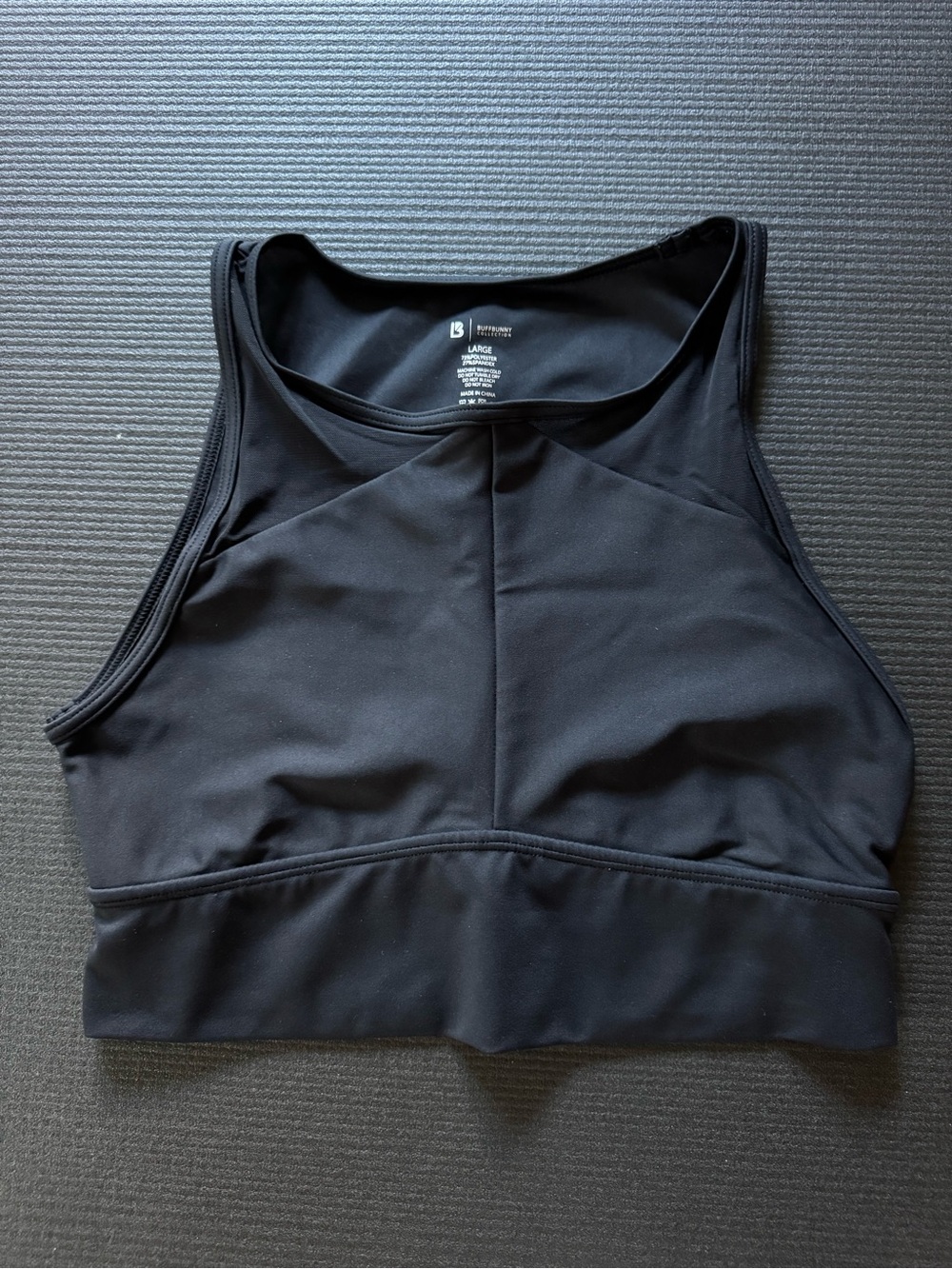 Buff Bunny Black High-Neck Sports Bra, L